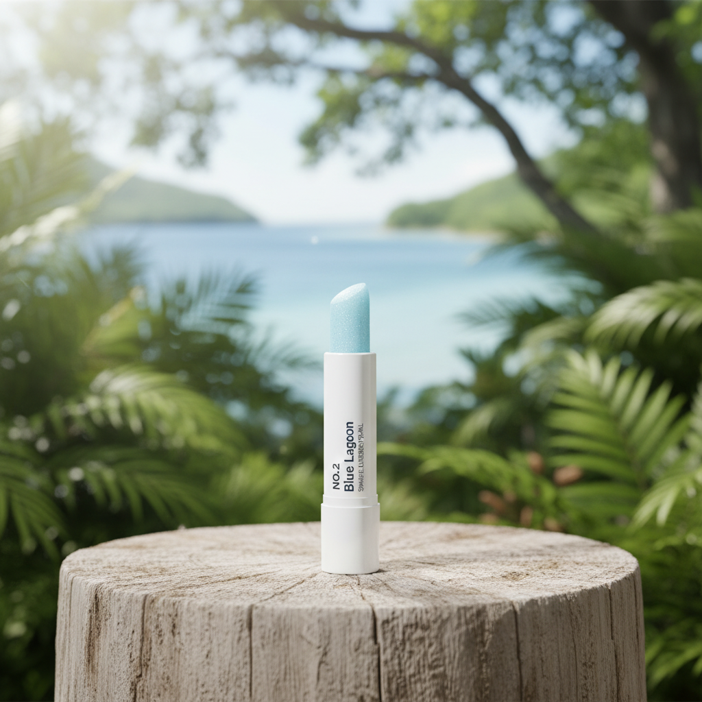 UNLEASHIA - Glacier Vegan Lip Balm - Veganský balzám na rty v odstínu BLUE LAGOON - 19 g