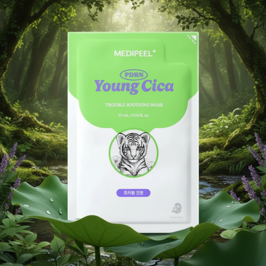 MEDI-PEEL - Young Cica PDRN Trouble Soothing Mask - Zklidňující maska Young Cica s PDRN pro problematickou pleť - 25 ml