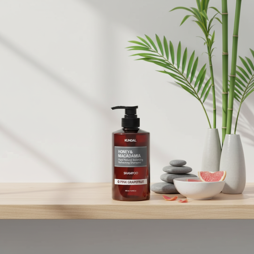 Kundal Honey&Macadamia Shampoo - Přírodní šampon na suché a poškozené vlasy s vůní PINK GRAPEFRUIT - 500 ml