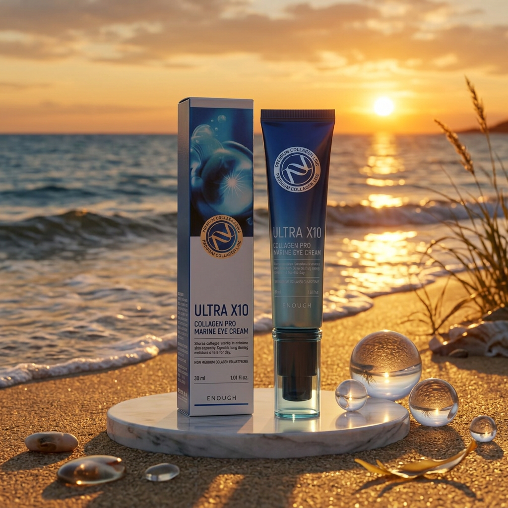 ENOUGH - Ultra x10 Collagen Pro Marine Eye Cream - Zpevňující a hydratační oční krém s mořským kolagenem - 30 ml