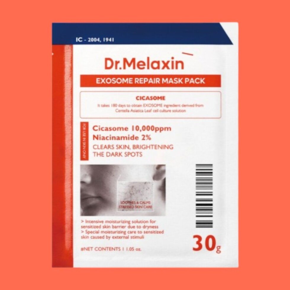 Dr. MELAXIN - Exosome Repair Mask Pack - Regenerační plátýnková maska pro aknózní pleť - 30 g