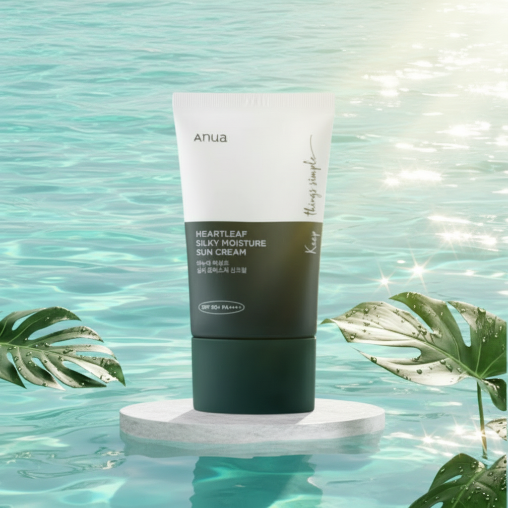ANUA - Heartleaf Silky Moisture Sun Cream SPF50+/PA++++ - Hydratační SPF krém - 50 ml