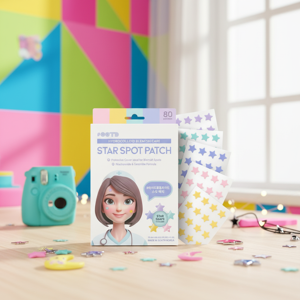Ootd - Star Spot Patch - Náplasti na akné ve tvaru hvězdy - 80 ks