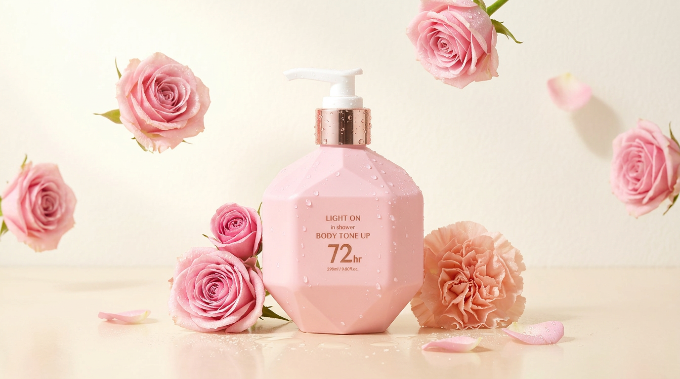 B.O.M. - Light On In Shower Body Tone Up - Lehký rozjasňující tónovací tělový krém určený pro sprchování- 290 ml