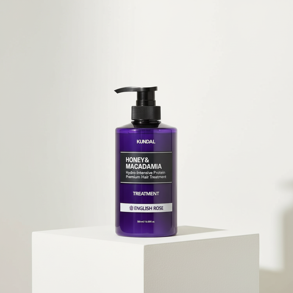 Kundal Honey&Macadamia Treatment - Hydro-intenzivní proteinová kůra na vlasy s vůní ENGLISH ROSE - 500 ml