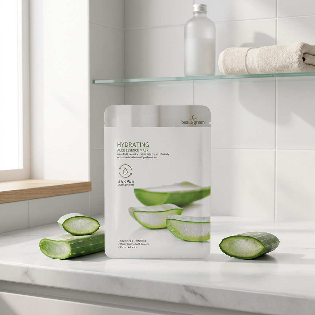 Beauugreen - Premium Aloe Essence Mask - Plátýnková maska s aloe vera - 23 ml