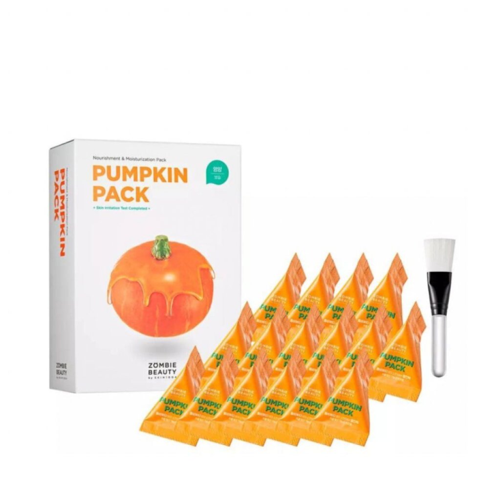 SKIN1004 - Zombie Beauty Pumpkin Pack - Sada vyživujících pleťových masek - 16 x 4 g