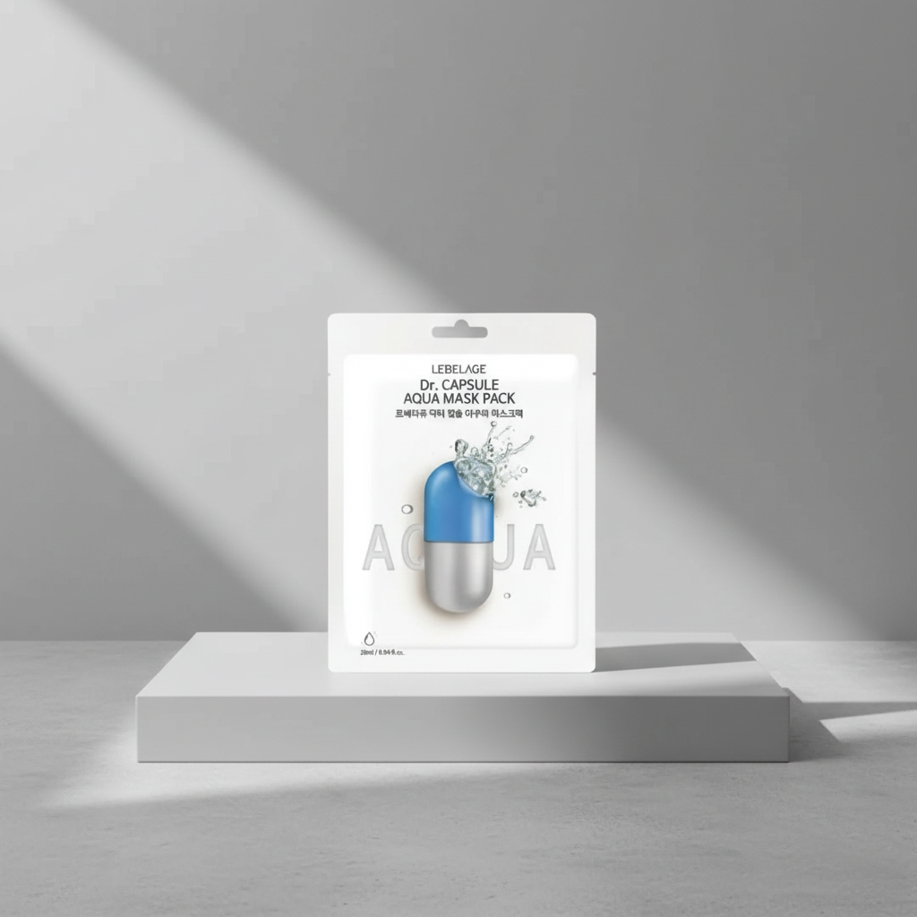LEBELAGE - Capsule Aqua Mask Pack - Obnovující plátýnková maska s mořskými minerály - 28 ml