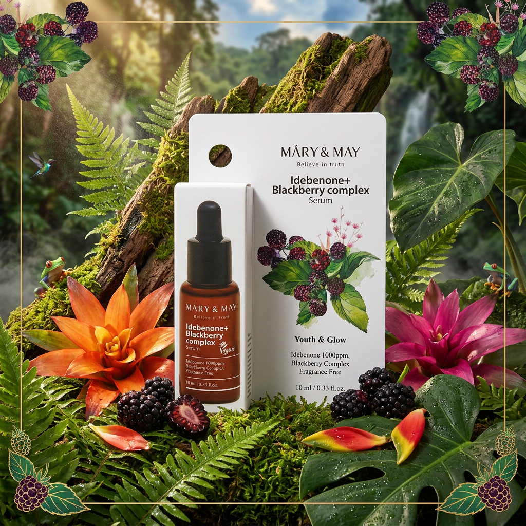 Mary & May - Idebenone + Blackberry Complex Serum Seoul Edition - Sérum s idebenonem a komplexem z ostružin - 10 ml
