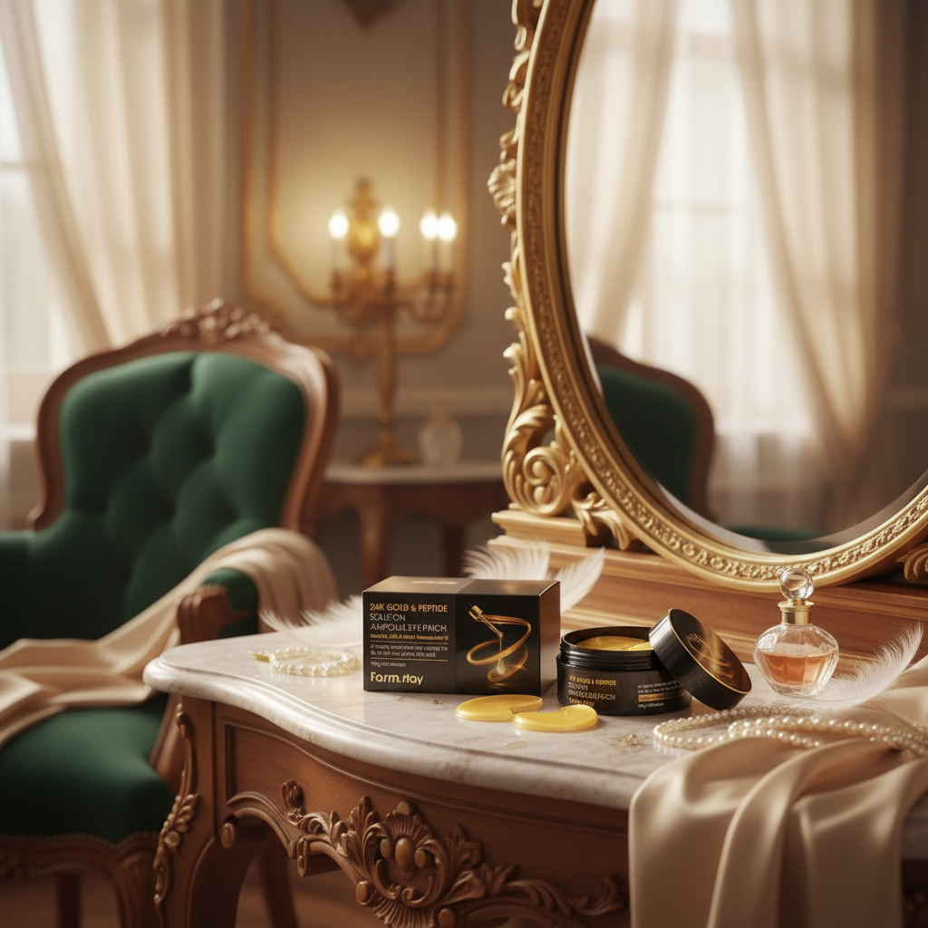 Farm Stay - 24K Gold and Peptide Solution Ampoule Eye Patch - Hydrogelové polštářky pod oči s 24K zlatem a peptidy - 90 g