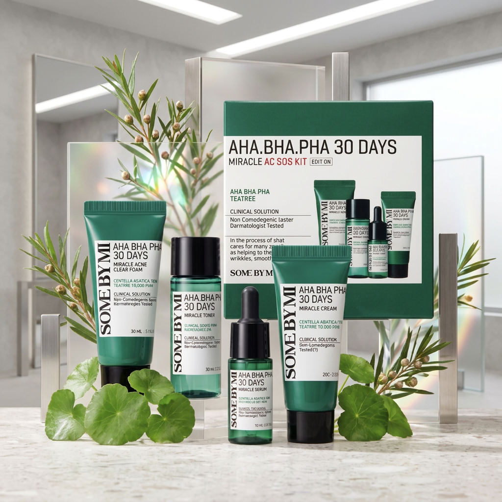 SOME BY MI - Aha-Bha-Pha 30 Days Miracle Ac S.O.S Kit - Sada s AHA, BHA a PHA kyselinami pro čistou pleť
