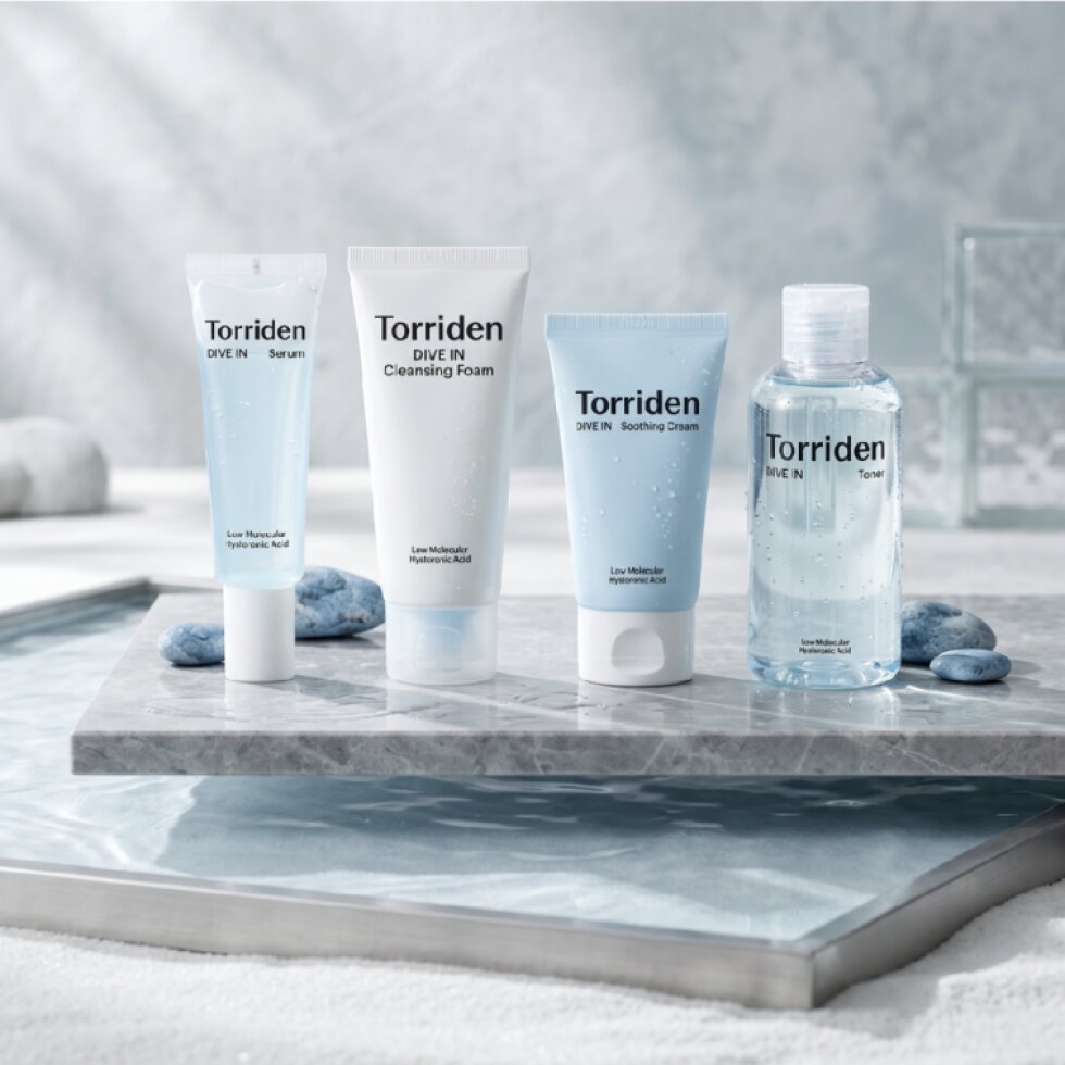 Torriden - DIVE-IN Low Molecular Hyaluronic Acid Trial Kit - Zkušební set produktů s kyselinou hyaluronovou