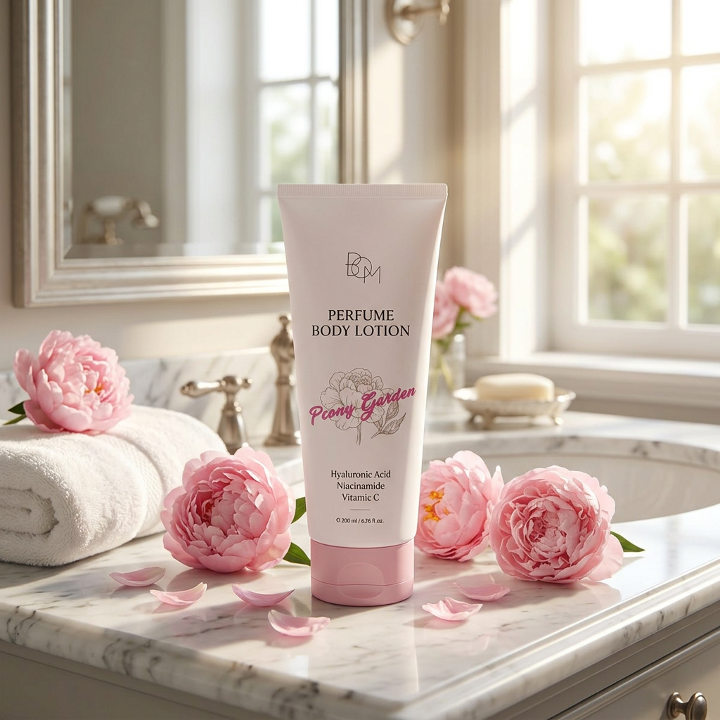 B.O.M. - Peony Garden Perfume Body Lotion - Parfemovaný tělový krém s vůní svěžích pivoněk - 200 ml