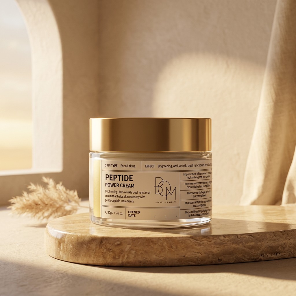 B.O.M. - Peptide Power Cream - Protivráskový peptidový krém s 24K zlatem - 50 ml