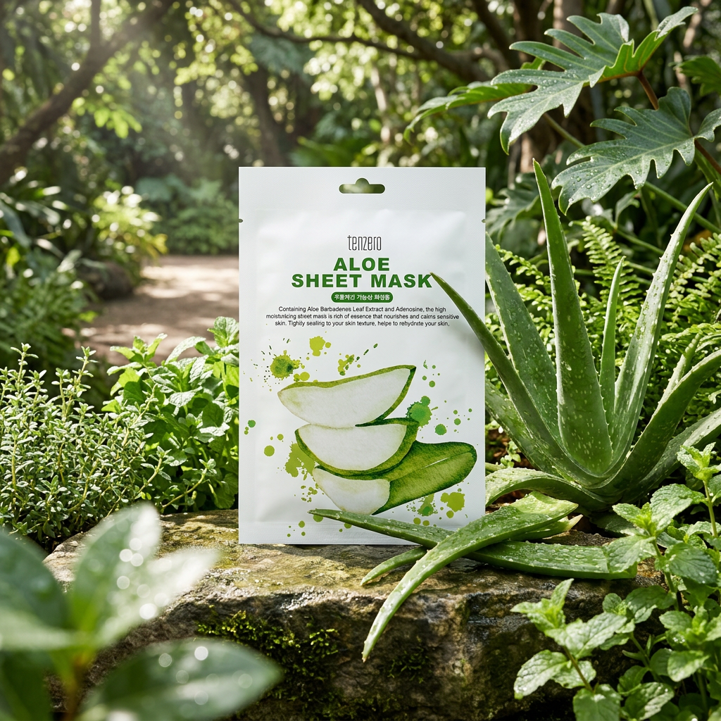 TENZERO - Aloe Sheet Mask - Plátýnková maska s aloe - 25 ml