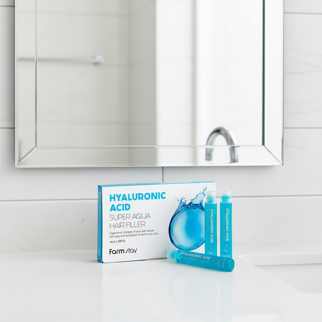 Farm Stay - Hyaluronic Acid Super Aqua Hair Filler - Hydratační ampule na vlasy s kyselinou hyaluronovou - 1ks