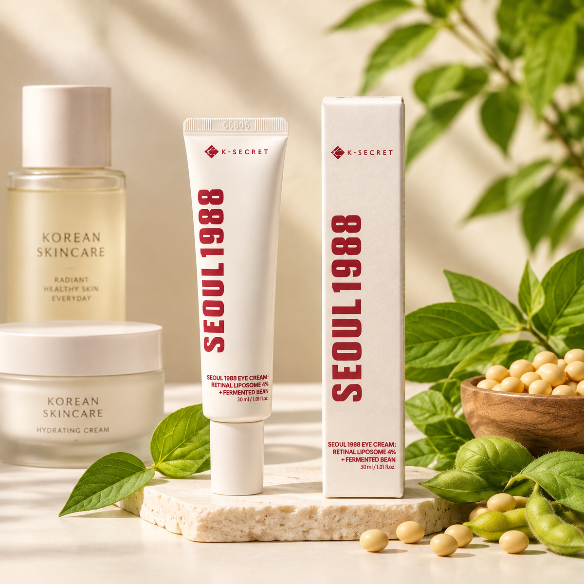 KSECRET - SEOUL 1988 Eye Cream : Retinal Liposome 4% + Fermented Bean - SEOUL 1988 Oční krém: 4% retinal v liposomech + fermentované fazole - 30 ml