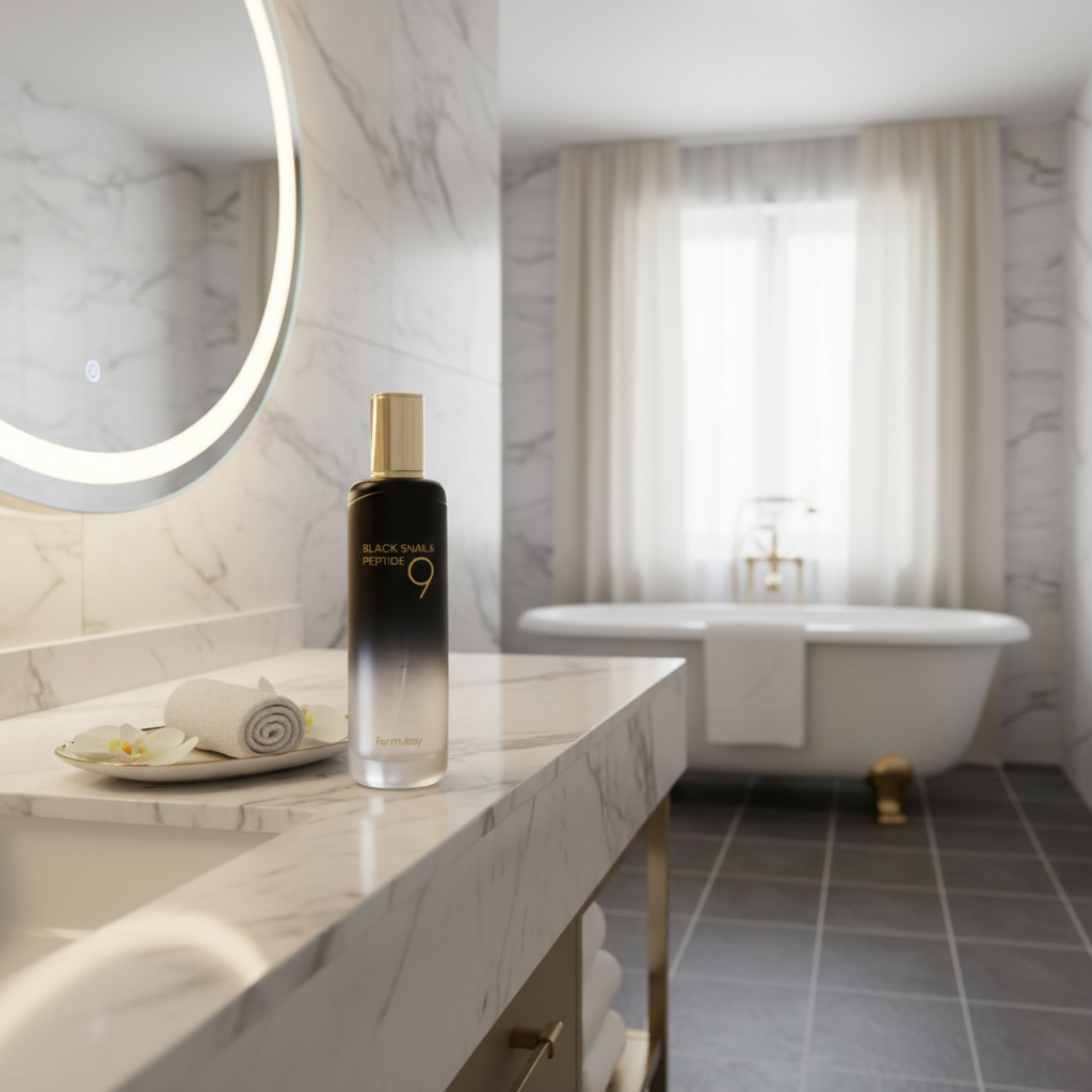 Farm Stay - Black Snail & Peptide 9 Perfect Toner - Toner s peptidy a extraktem ze šnečího mucinu - 120 ml