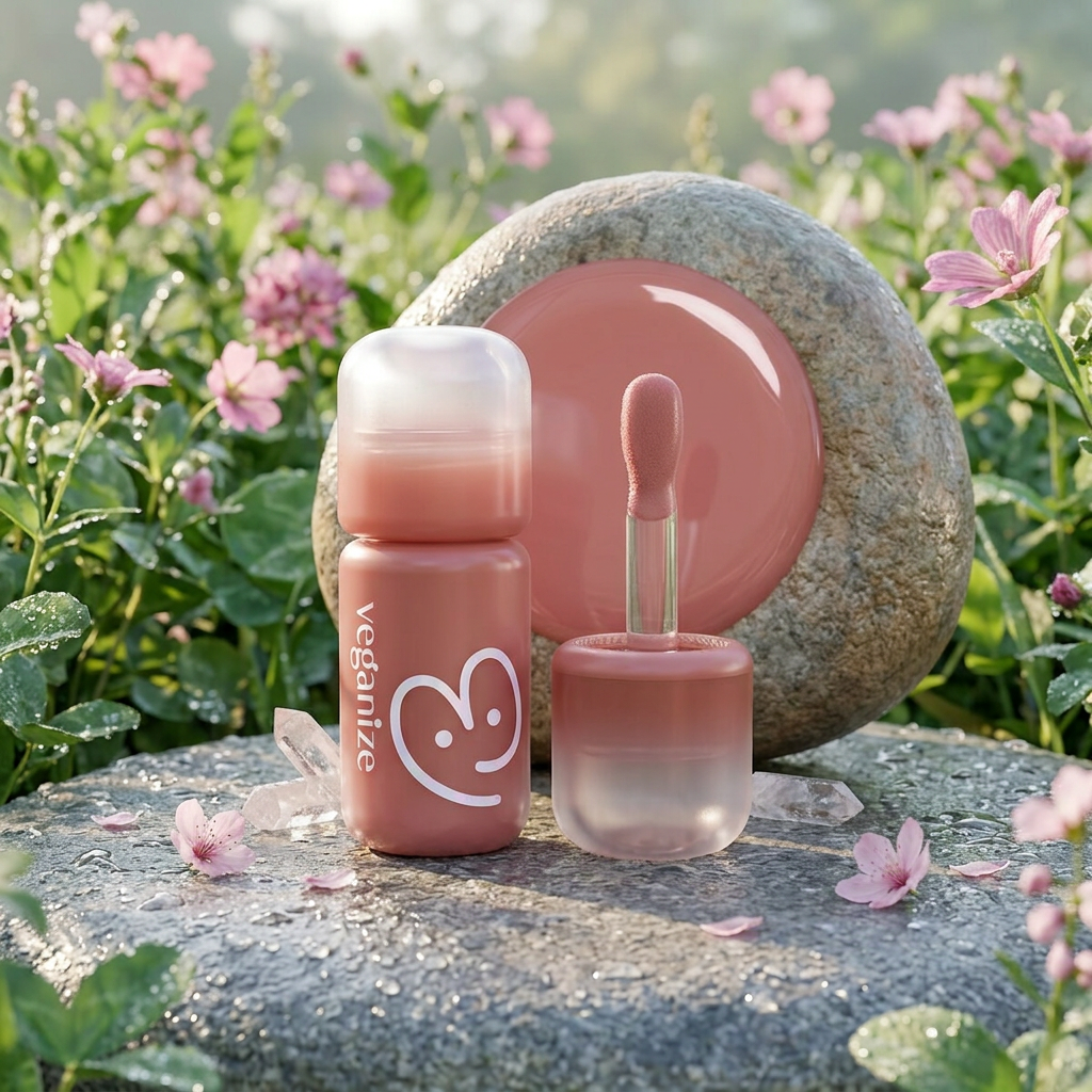 VEGANIZE - 4D Dewyshine Lip Oil Pearl Gloss 04 Fig Dew - Třpytivý olej na rty s perleťovým leskem - 4 g
