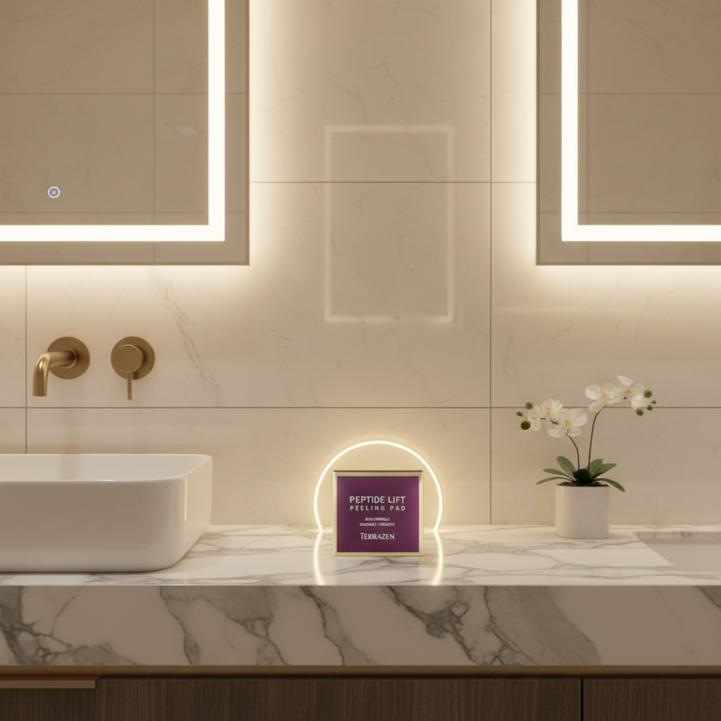 TERRAZEN Peptidové Peelingové Polštářky pro jasnou pleť bez pórů a vrásek 60 Ks