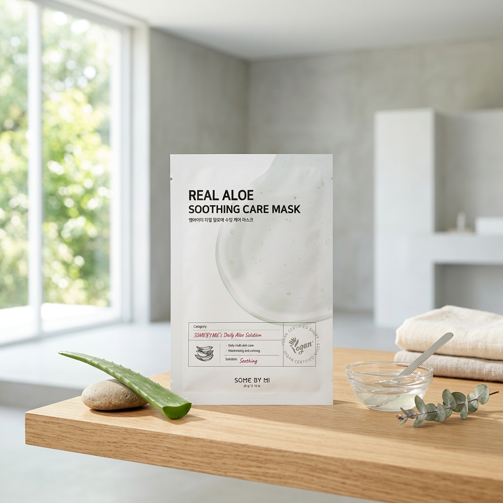 SOME BY MI - Real Aloe Soothing Care Mask - Zklidňující plátýnková maska s Aloe Vera - 20 g