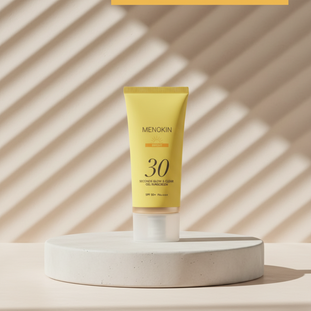 MENOKIN - 30 Seconds Glow & Clear Gel Sunscreen BRIGHT - 30sekundový rozjasňující gelový opalovací krém - 50 ml