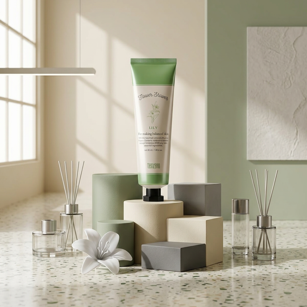 TENZERO - Flower Shower Hand & Nail Cream Lily - Květinový krém na ruce a nehty s lilií - 50 ml