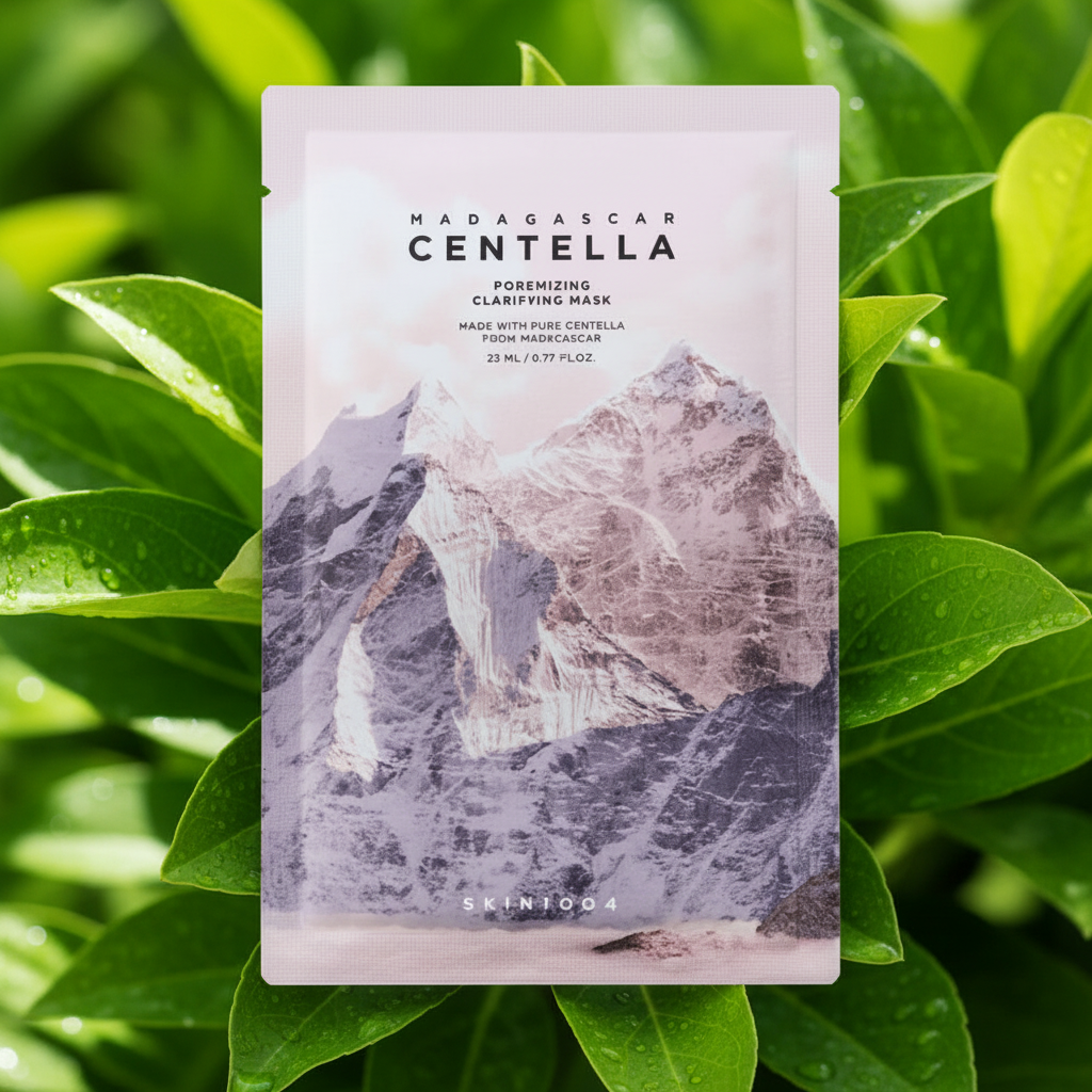 SKIN1004 - Madagascar Centella Poreminizing Clarifying Mask - Zklidňující plátýnková maska s centellou pro stažení pórů - 23 ml
