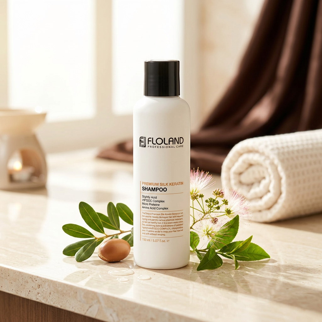 FLOLAND - Premium Silk Keratin Shampoo - Keratinový revitalizační šampon - 150 ml