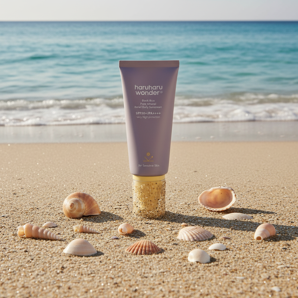 HaruHaru Wonder - Black Rice Pure Mineral Relief Daily Sunscreen - Denní minerální zklidňující opalovací krém s černou rýží - 50 ml