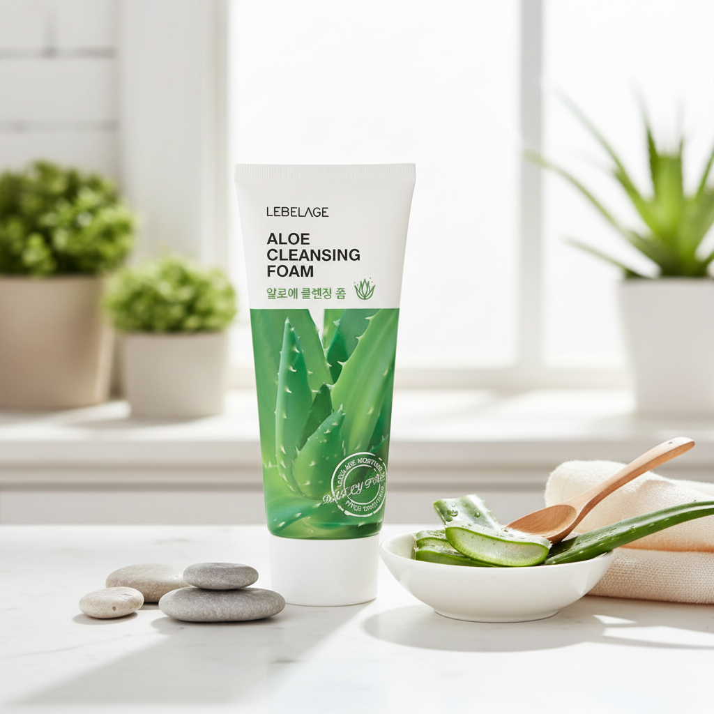 LEBELAGE - Aloe Cleansing Foam - Zklidňující čisticí pěna s Aloe Vera - 180 ml