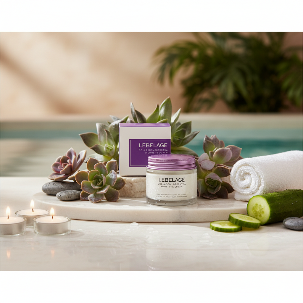 LEBELAGE - Collagen+Green Tea Moisture Cream - Vyživující krém s kolagenem a zeleným čajem - 70 ml