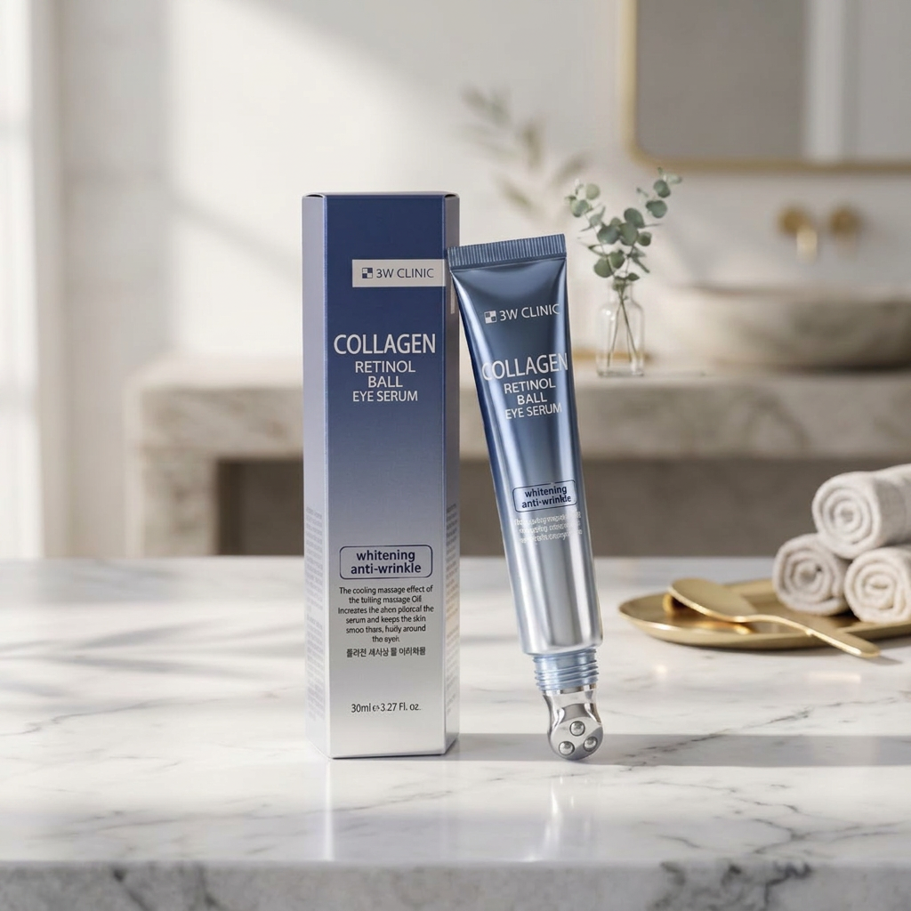 3W CLINIC - Collagen Retinol Ball Eye Serum - Oční sérum s kolagenem a retinolem v kuličce - 30 ml