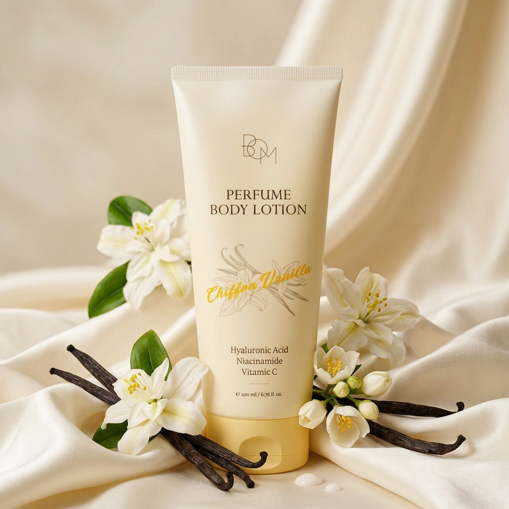 B.O.M. - Chiffon Vanilla Perfume Body Lotion - Parfemovaný tělový krém s vůní vanilky - 200 ml