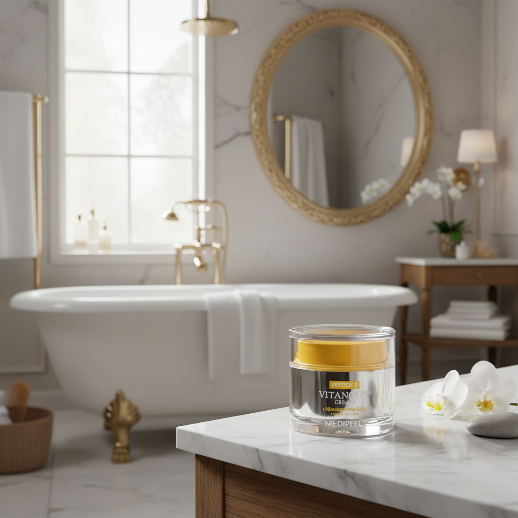 MEDI-PEEL - Peptide9 Vitanol Cream Pro - Rozjasňující protivráskový krém s peptidy a niacinamidem - 50 ml