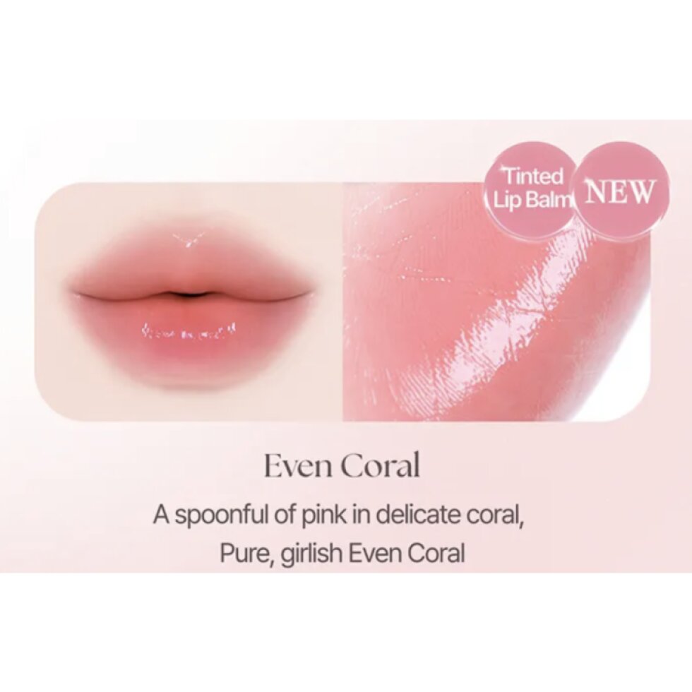 YNM - Glow Honey Lip Balm 01 Even Coral - Rozjasňující balzám na rty 01 Even Coral - 3 g