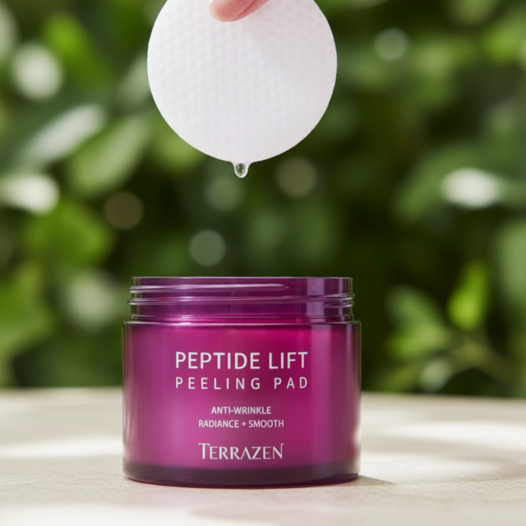 TERRAZEN Peptidové Peelingové Polštářky pro jasnou pleť bez pórů a vrásek 60 Ks