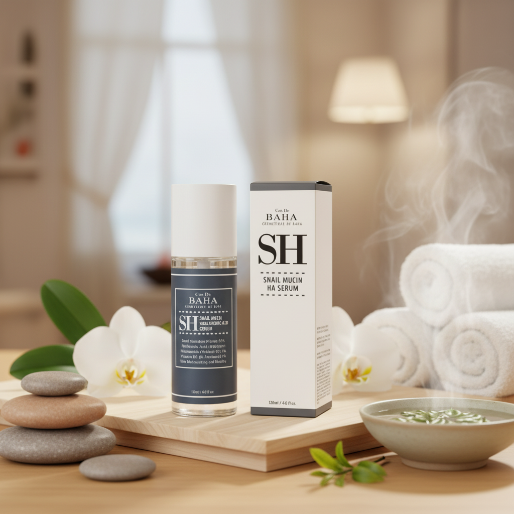 COS DE BAHA - Snail Mucin Ha Serum - Sérum s hlemýždím mucinem a kyselinou hyaluronovou - 120 ml