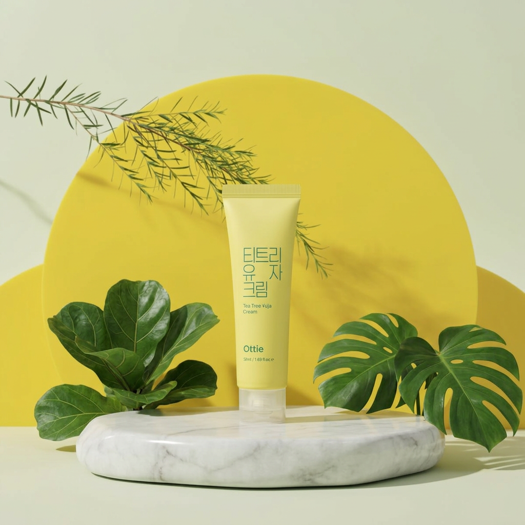 OTTIE - Tea Tree Yuja Cream - Krém s čajovníkem a yujou - 50 ml