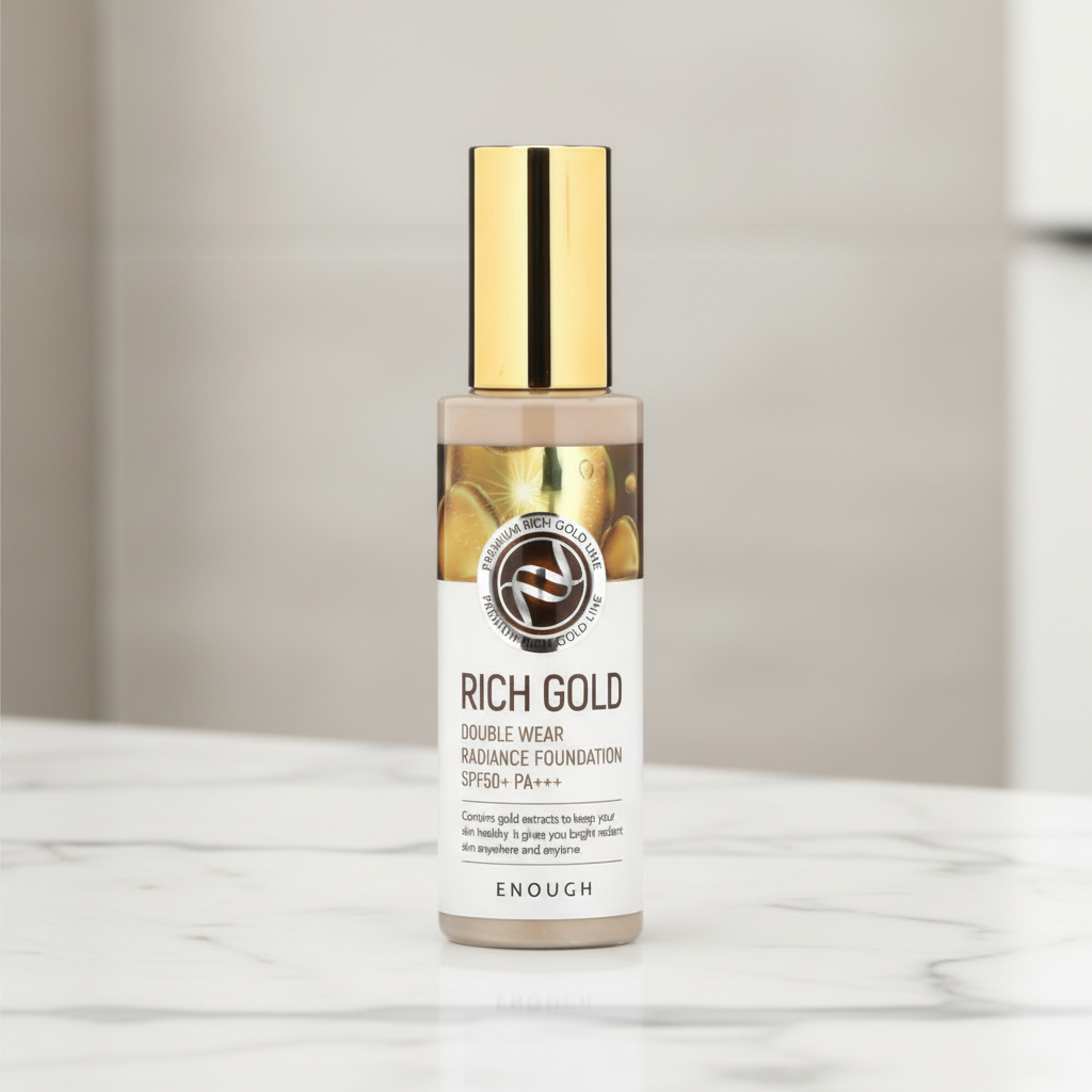 ENOUGH - Rich Gold Double Wear Radiance Foundation SPF 50+ PA+++ 13 - Prémiový, rozjasňující make-up se zlatými částečkami - 100 ml