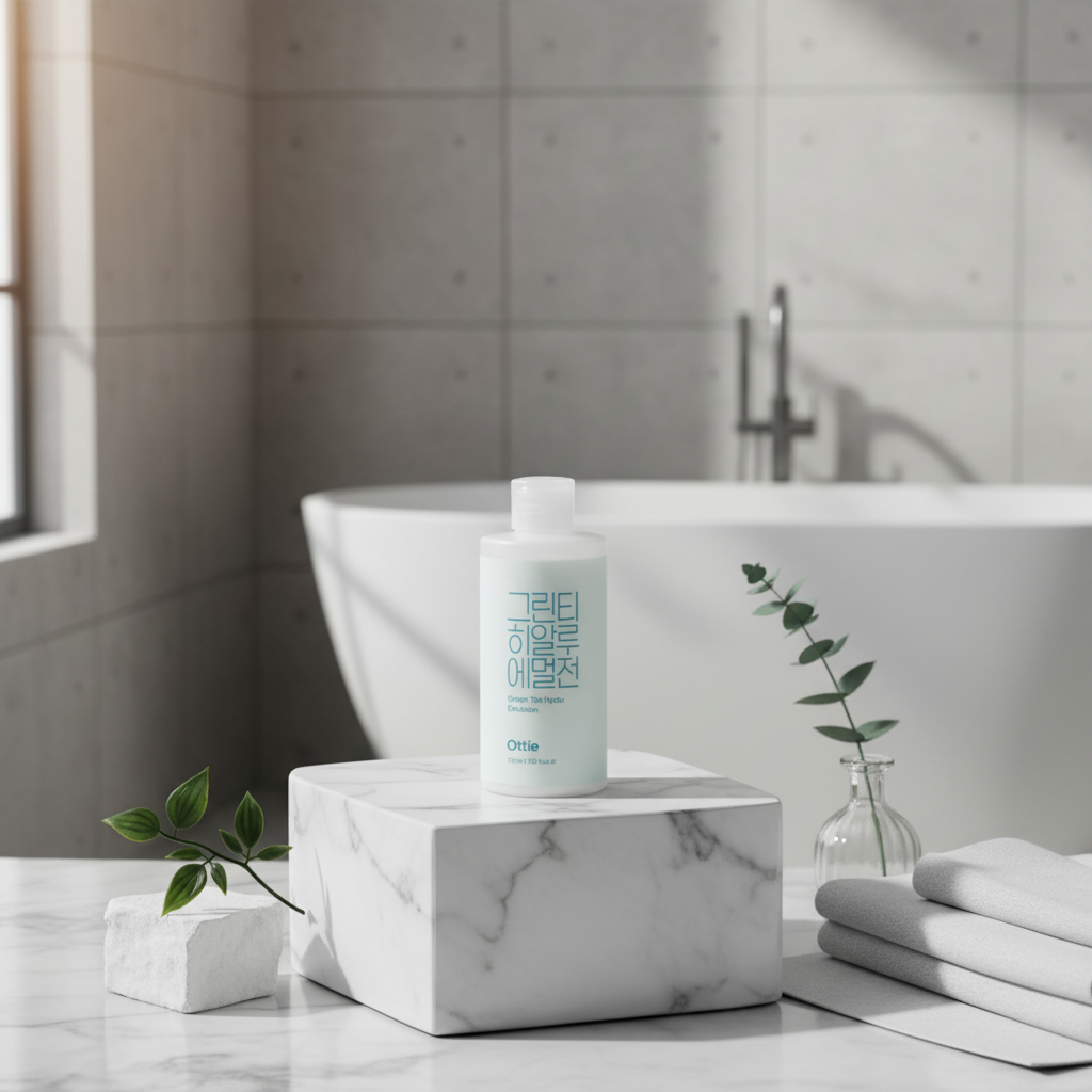 OTTIE - Green Tea Hyalu Emulsion - Emulze s čajovým extraktem a kyselinou hyaluronovou - 210 ml