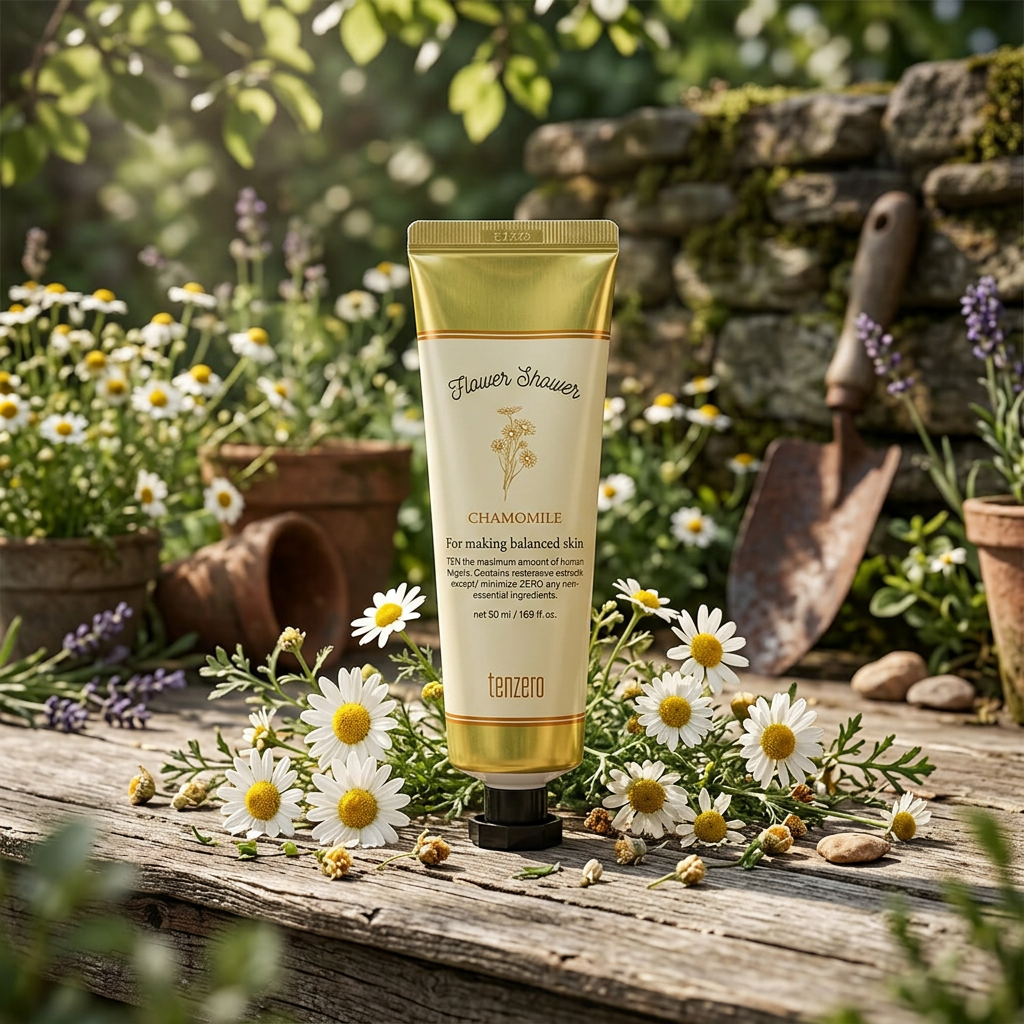 TENZERO - Flower Shower Hand & Nail Cream Chamomile - Květinový krém na ruce a nehty s heřmánkem - 50 ml