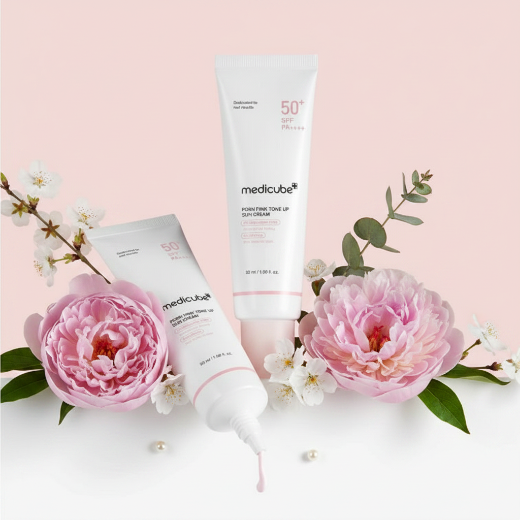 Medicube - PDRN Pink Tone Up Sun Cream - PDRN tónovací opalovací krém s SPF 50+ PA++++ - 50 ml