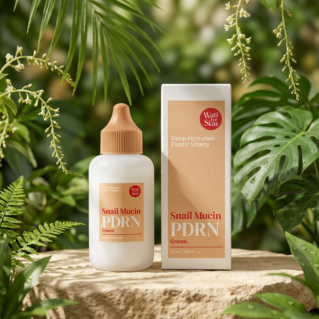 WATI FOR SKIN - Snail Mucin PDRN Cream - Regenerační pleťový krém se šnečím mucinem a PDRN - 50 ml