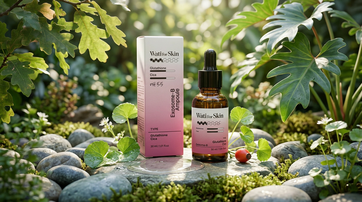 WATI FOR SKIN - Glutathione Cica Blemish Exosome-B Ampoule - Rozjasňující a zklidňující pleťová ampule - 30 ml