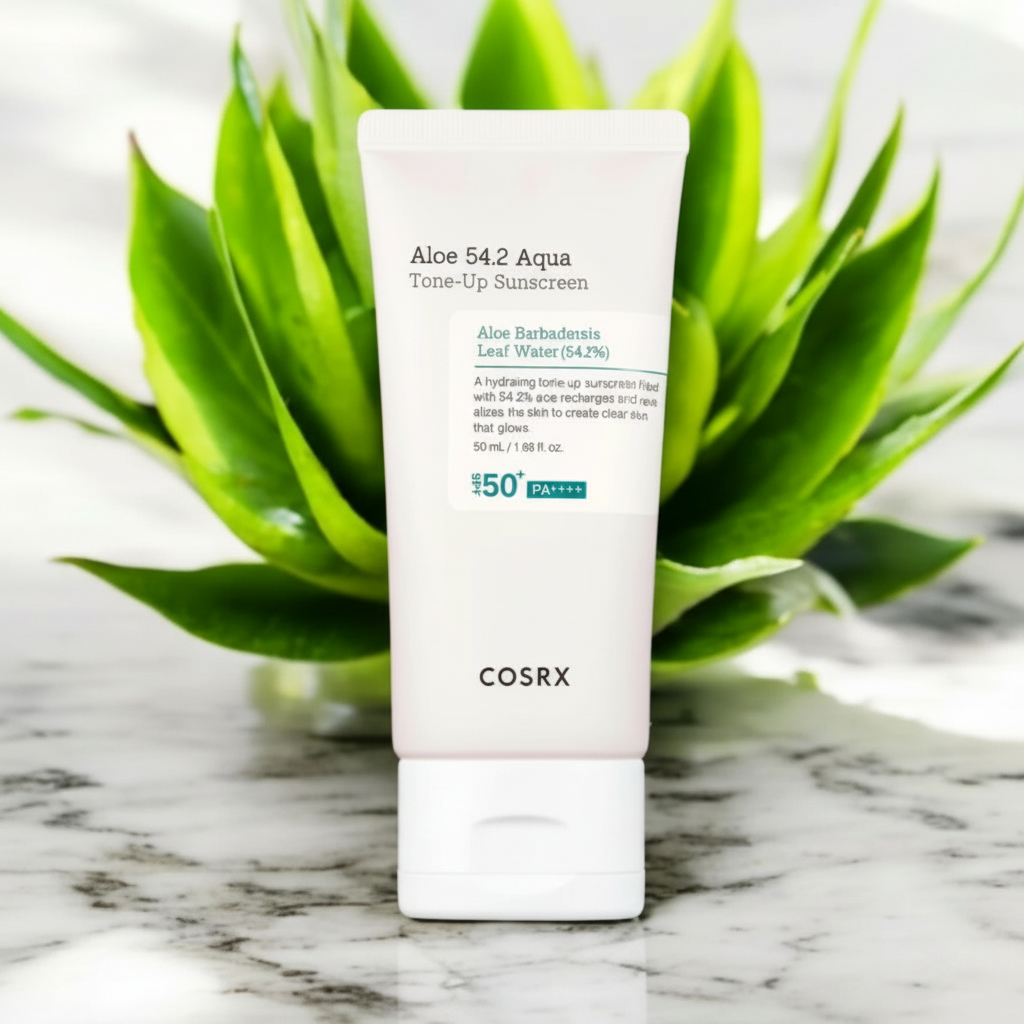 COSRX Aloe 54.2 Aqua Tone-Up Sunscreen SPF50+/PA++++ - Hydratační SPF krém s rozjasňujícím účinkem - 50 ml