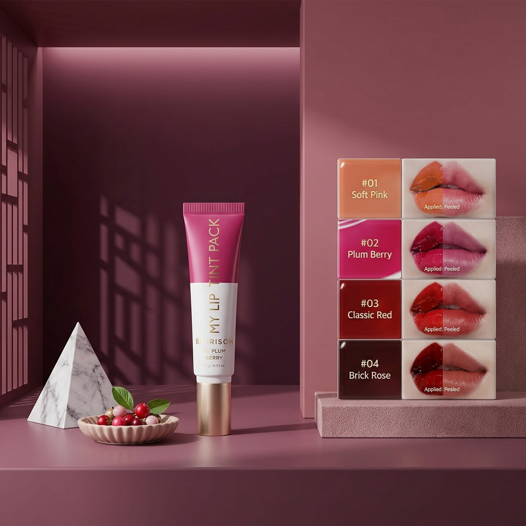 BERRISOM - My Lip Tint Pack 02 Plumb Berry - Zabarvený, slupovací tint na rty - 15 g