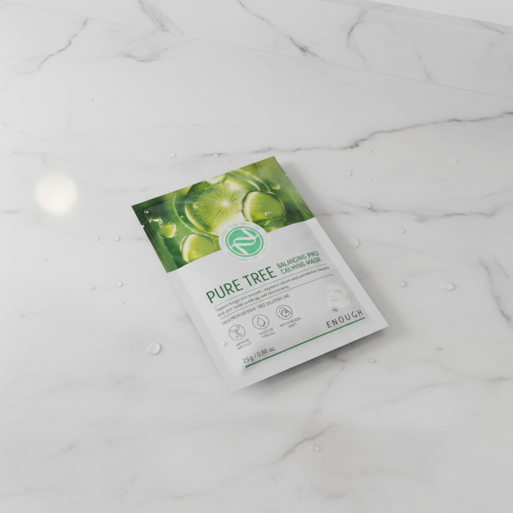 ENOUGH - Pure Tree Balancing Pro Calming Mask - Vyrovnávající zklidňující pleťová maska - 25 g