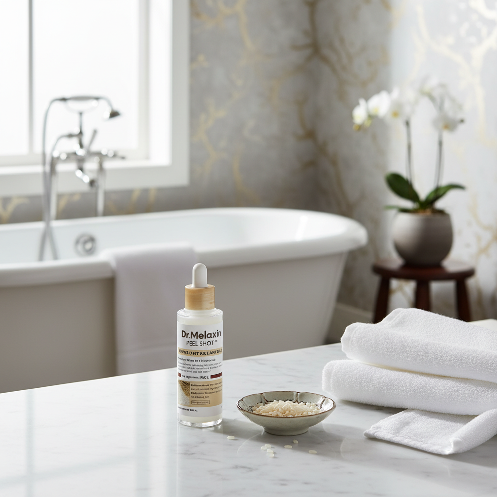DR.MELAXIN - Peel Shot Rice - Exfoliační ampule s extraktem z bílé rýže - 80 ml