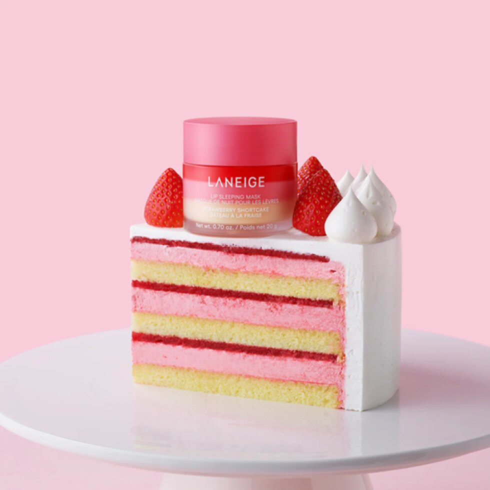 LANEIGE - Lip Sleeping Mask Strawberry Shortcake - Noční maska na rty v limitované příchuti jahodového dezertu - 20 g